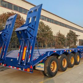 4 Axles Gooseneck Lowbed Semi Trailer