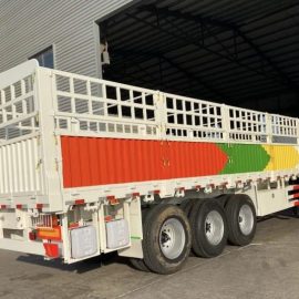 3 Axles Livestock Fence Cargo Semi Trailer